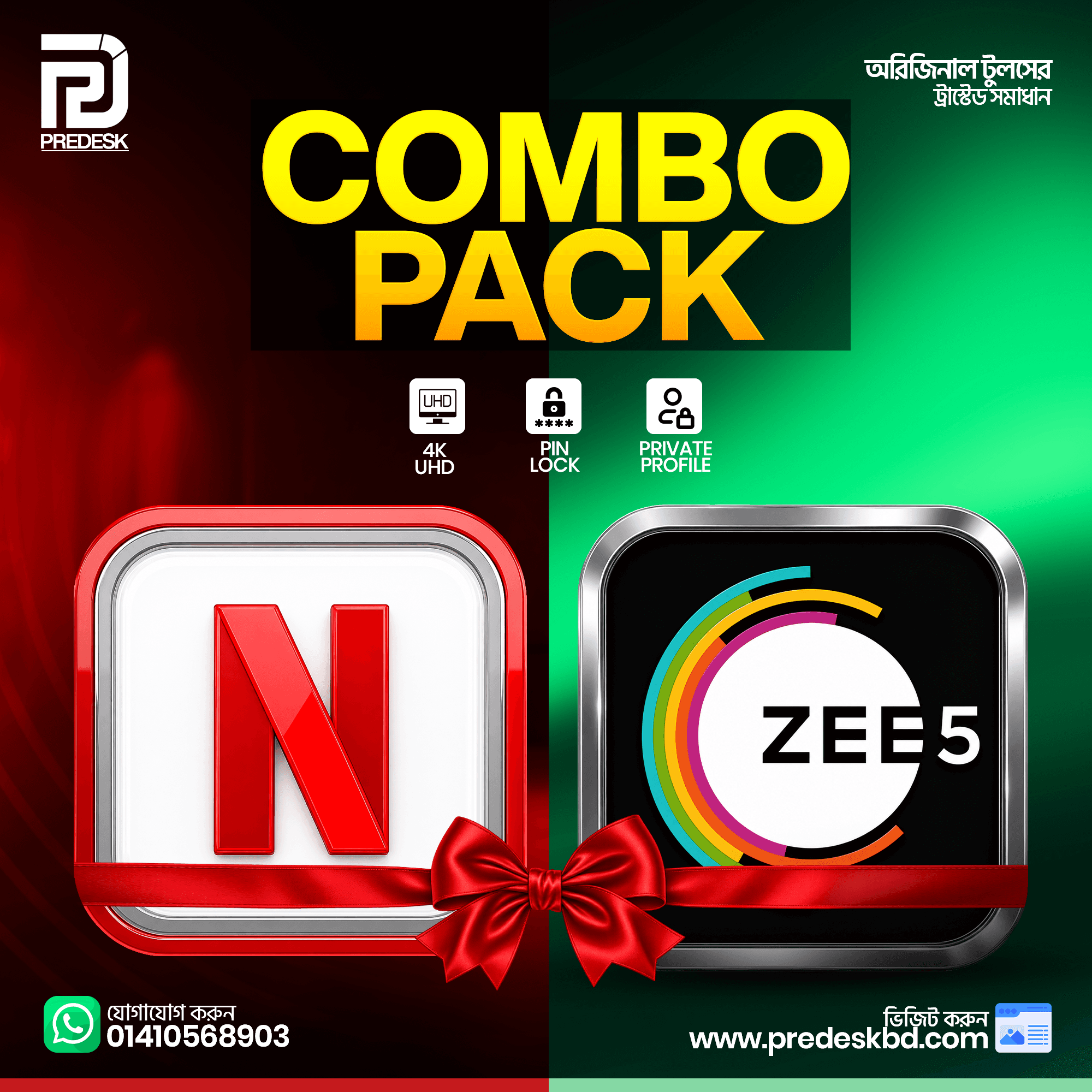 Netflix + ZEE5 Combo Pack